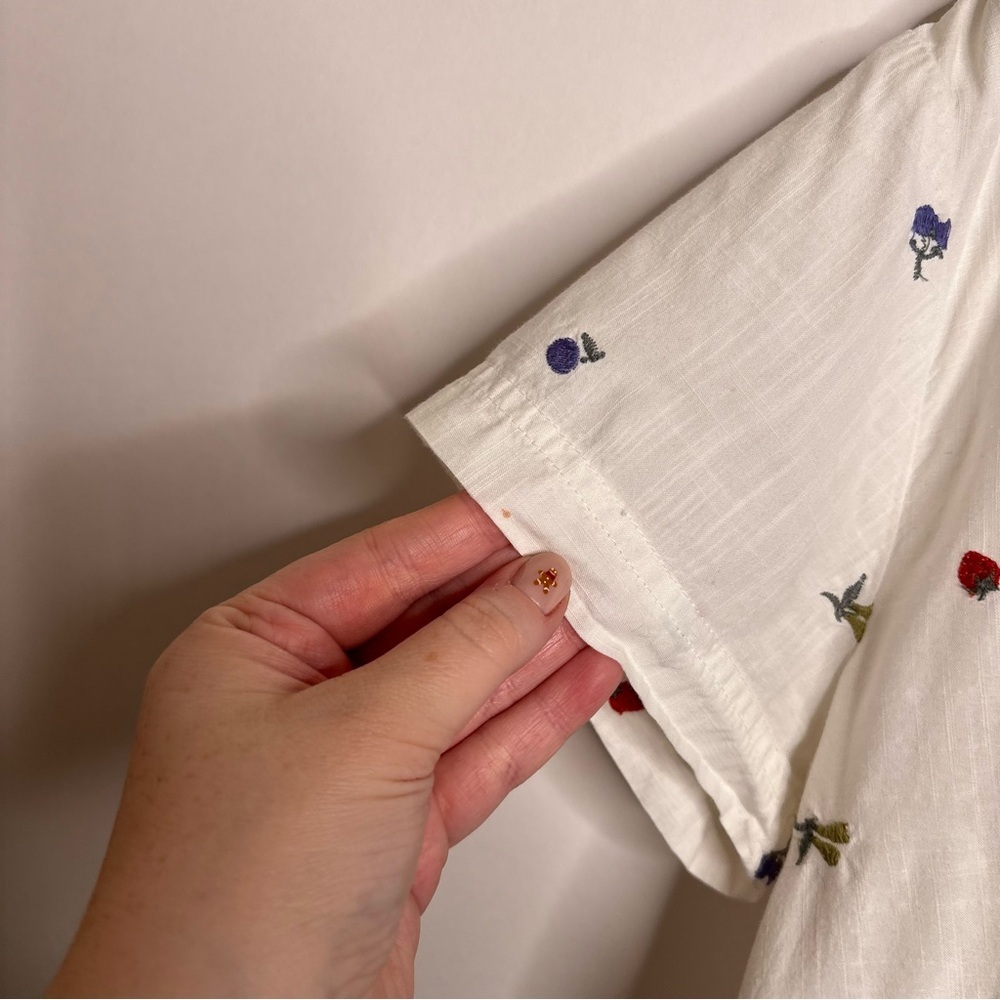 Madewell Beachside Shirttail Top in Fresca Fruit size XS - Picture 3 of 9